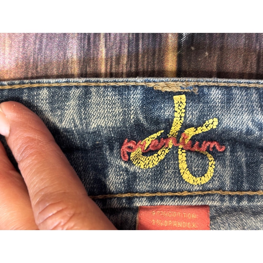 J6 Premium Jeans Women Flare Bootcut Light Wash Embroidered Pockets Size 14 - Picture 12 of 16